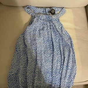 Blue floral Valerie bertinelli tank top